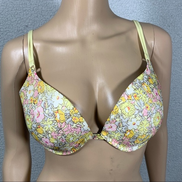 Victoria's Secret Floral Push-Up Bra Size 34DD - Picture 1 of 6